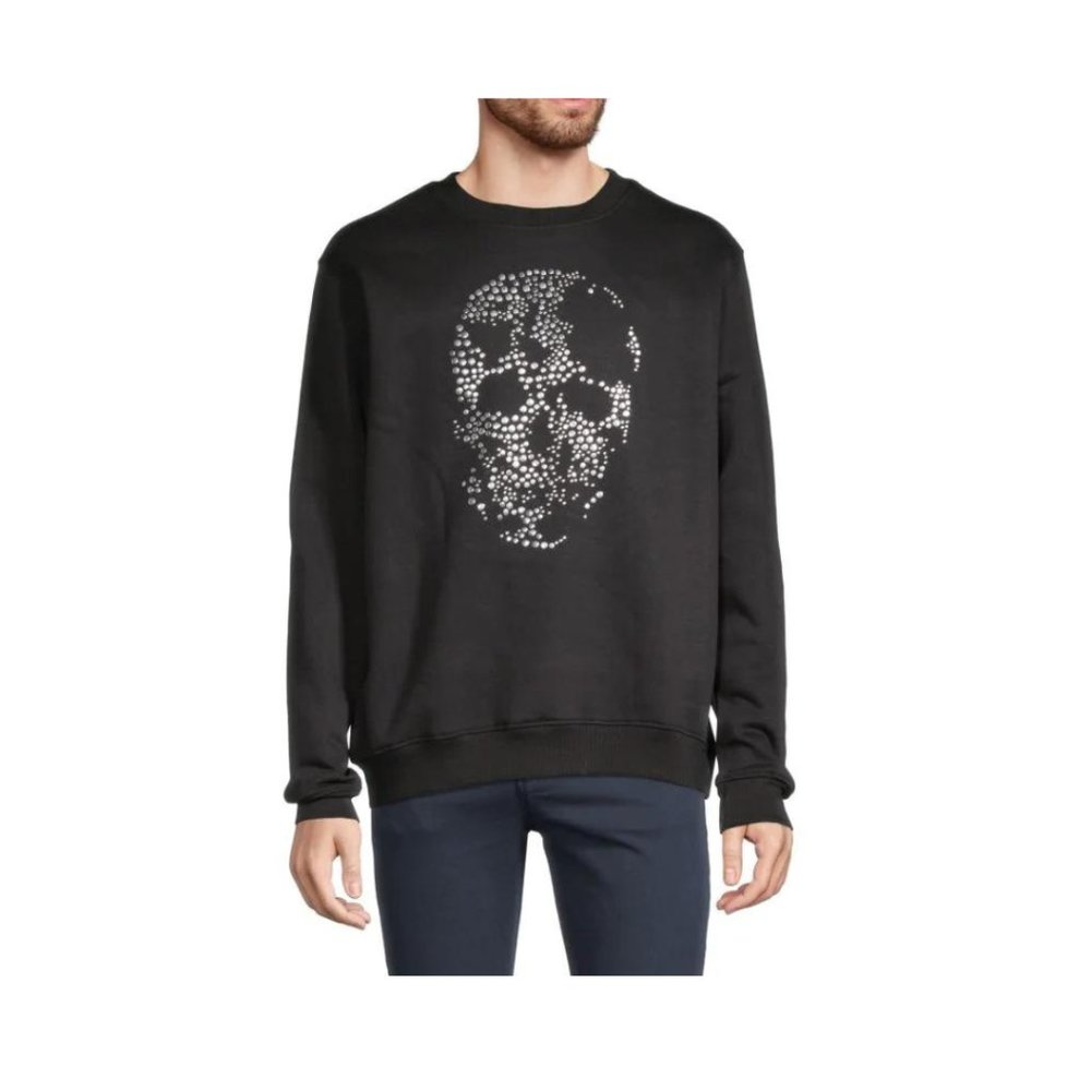 Bolongaro Trevor NWT Black Studded Skull Sweatshirt